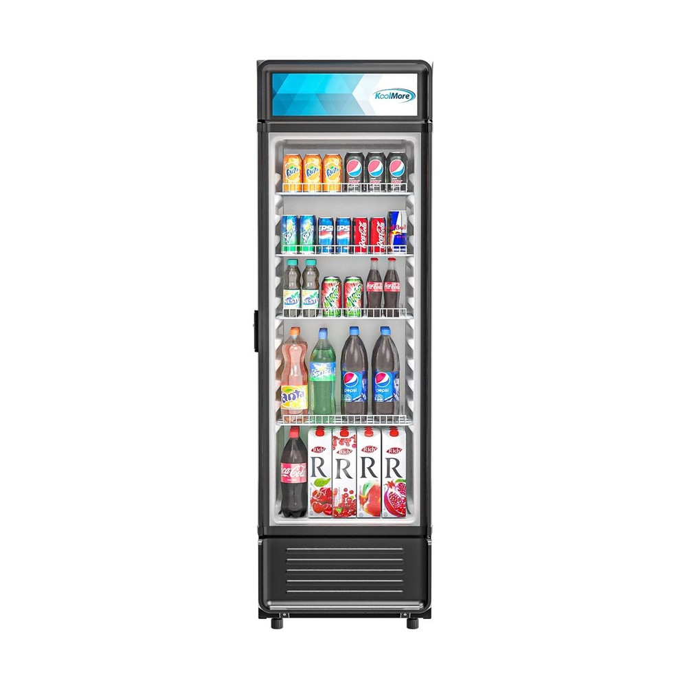 Koolmore MDR-9CP 21" 1-Section Merchandiser Refrigerator with Glass Door, 9 c...