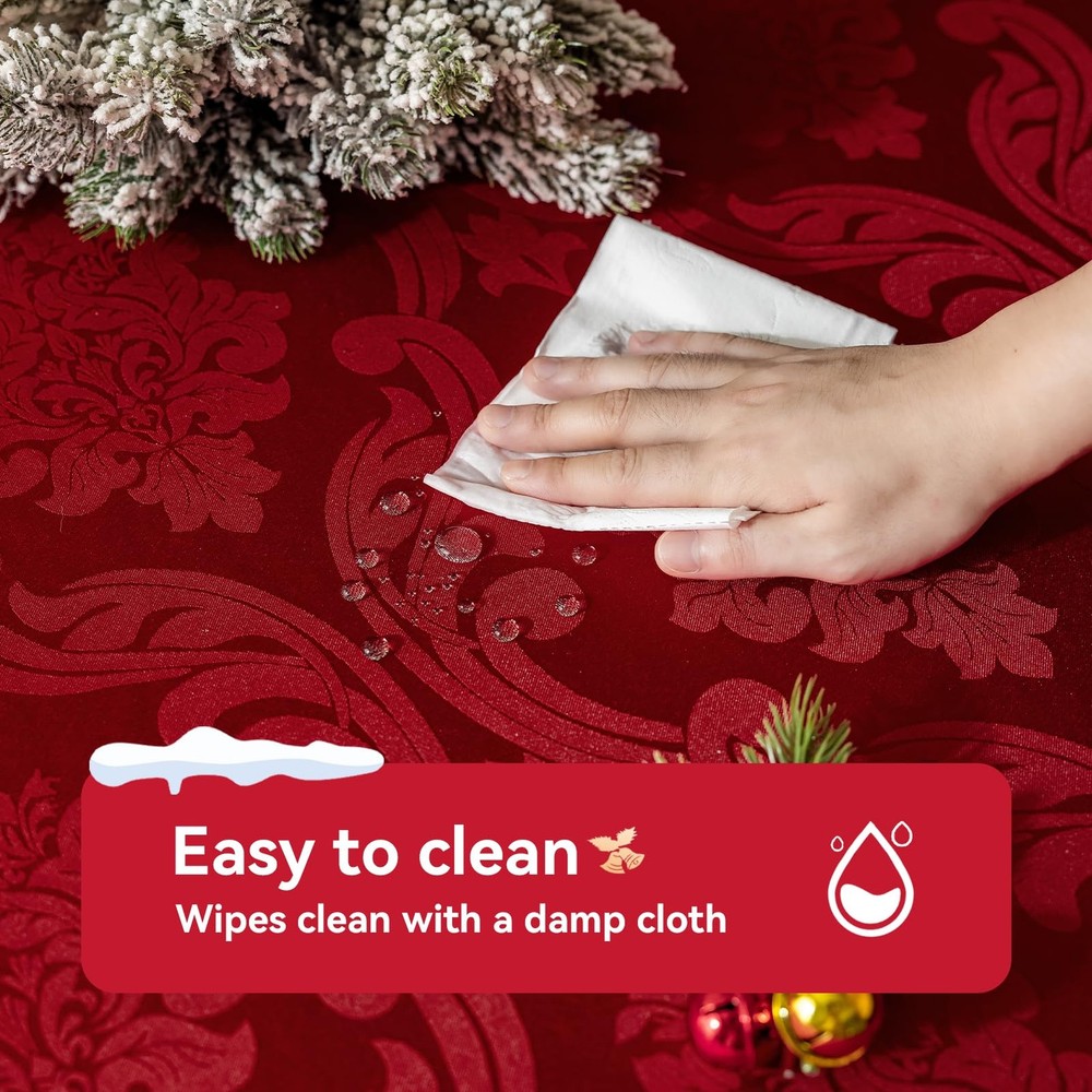 Romanstile Christmas Jacquard Rectangle 60" x 84" (Rectangular), Red