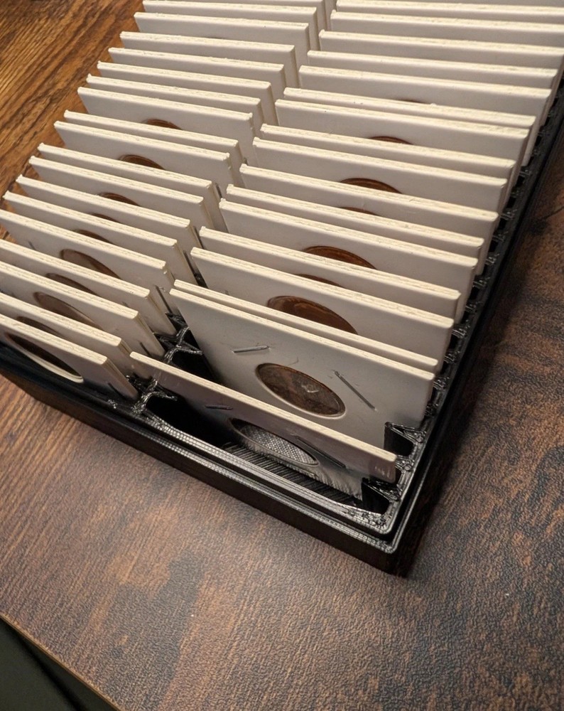 3DP Black Storage Box Holds 50x 2x2 Coin Flips