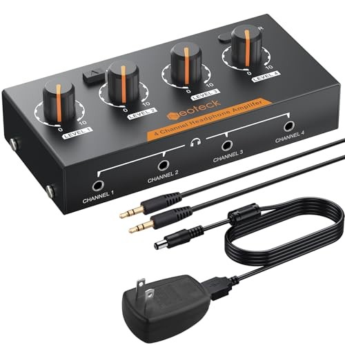 4 Channel Stereo Headphone Amplifier with Volume Control 4 Channel Audio