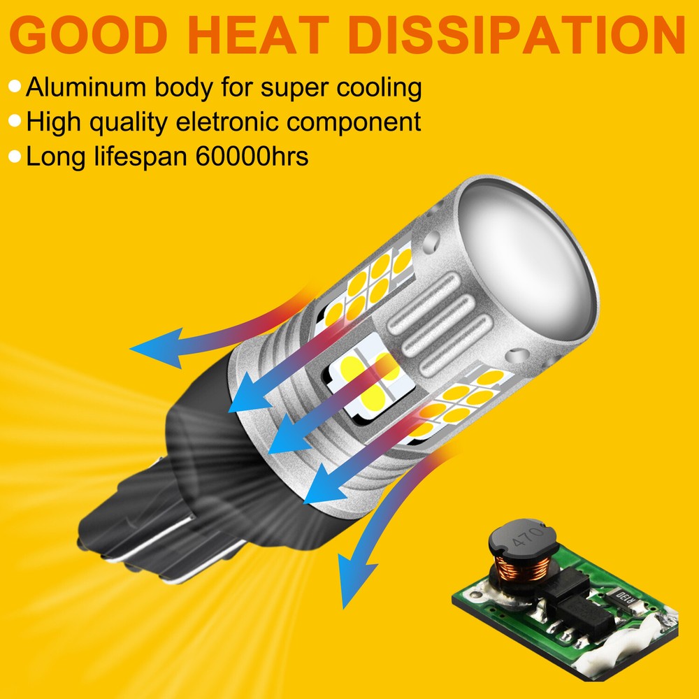 Error Free Switchback LED Turn Signal Running Light Bulbs For 2015-19 Ford F-150