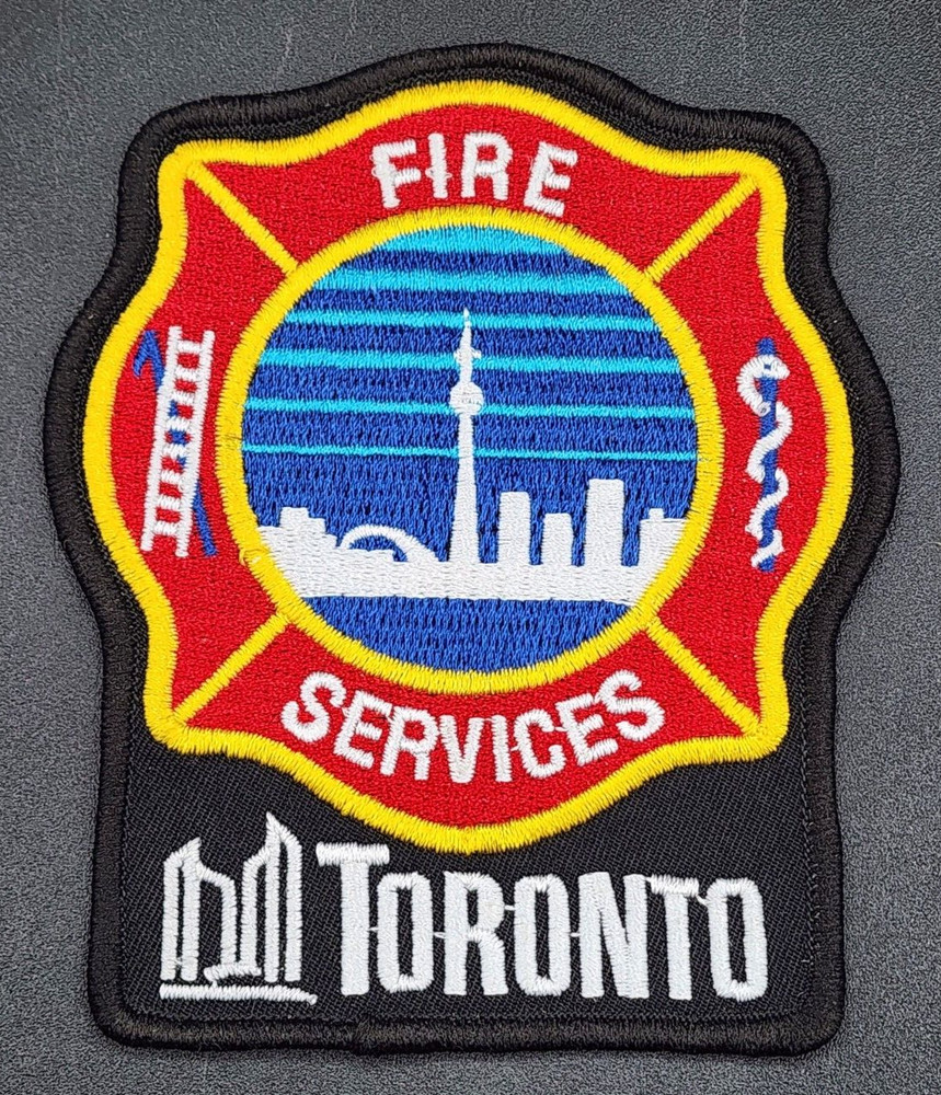 Toronto ON Fire Services Embroidered Patch 4 x 3.5 Inches Canada
