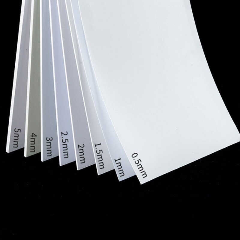 ABS Plastic Sheet Panel White DIY Model Craft 0.5/1/2/3/4/5mm Thick Smooth Plate