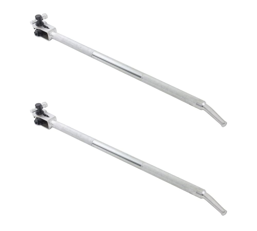 (2 Pack) Standard Ratcheting Winch Bar, Chrome - with Nozzle End