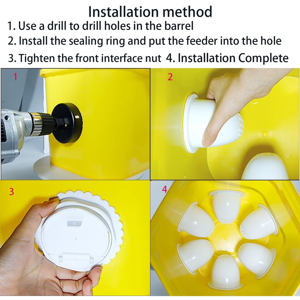 10pcs Chicken feeder Automatic Feeders No Waste port for feeding