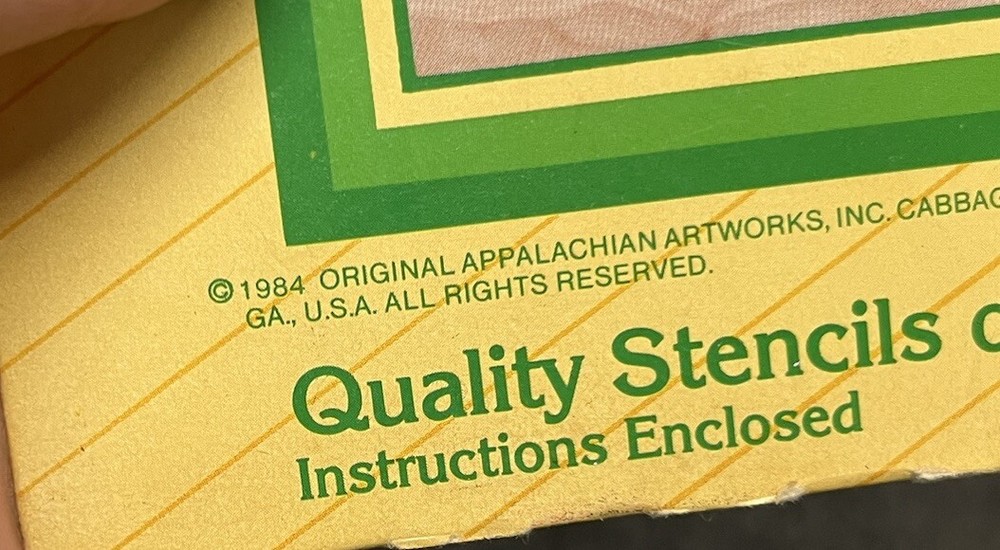 1984 Cabbage Patch Kids Stencil Drawing Set
