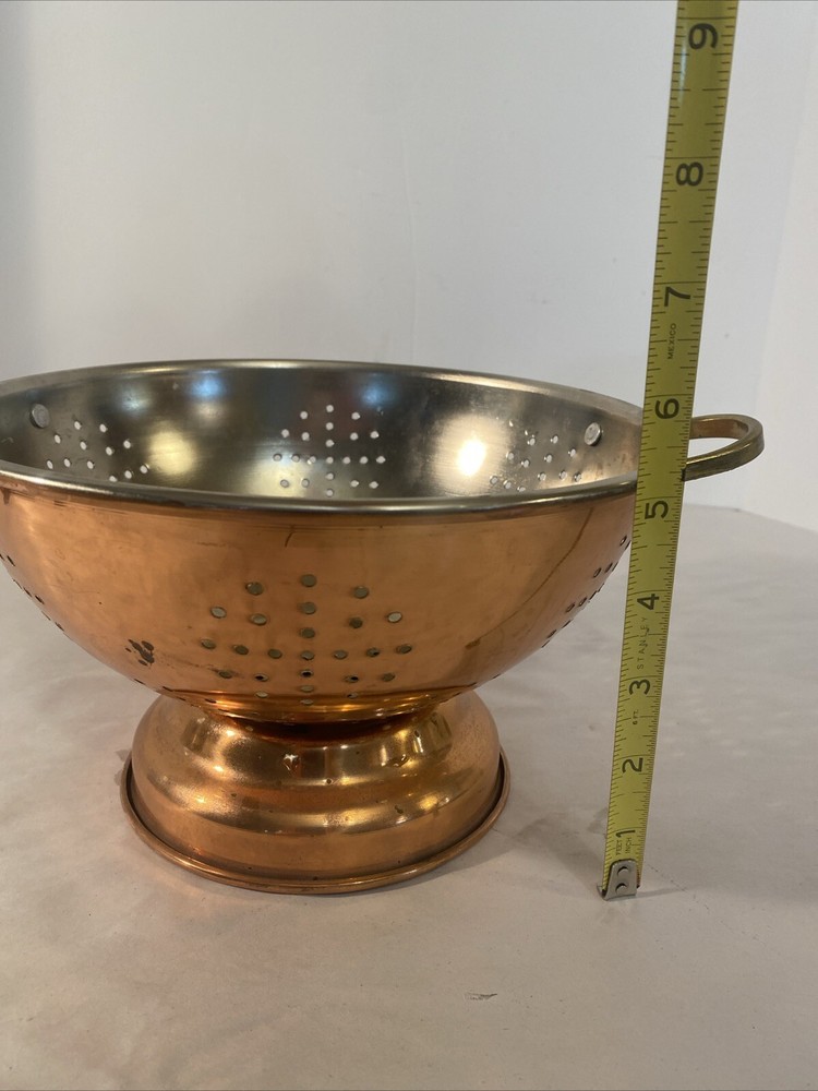 Himark Taiwan copper plated colander brass handles