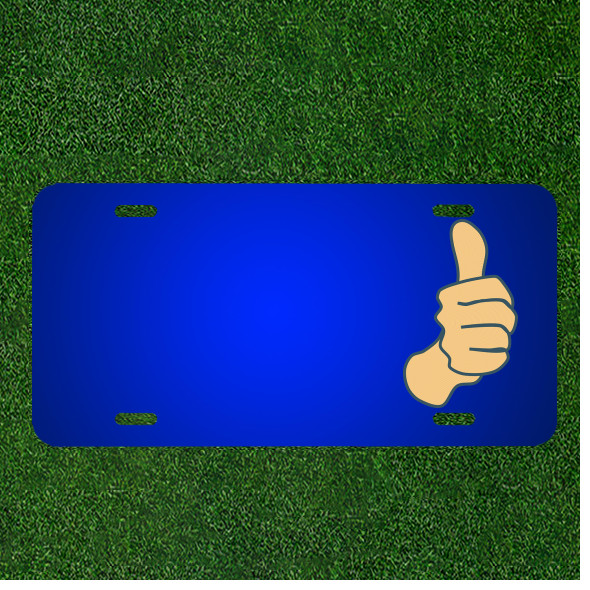 Custom Personalized License Plate With Add Names To Hand Thumbs Up Like