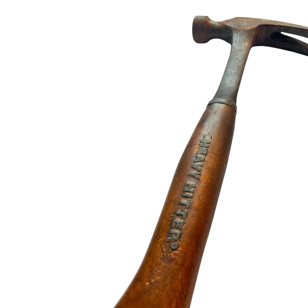 Vintage Heavy Hitter Full Size One Piece Leather Handle Framing Hammer