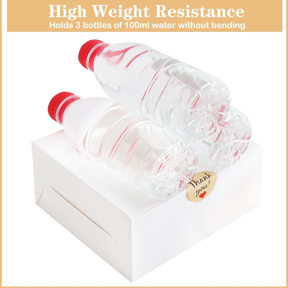 Cupcake Boxes with Clear Window Food Grade Materials Easy Assembly - Containers