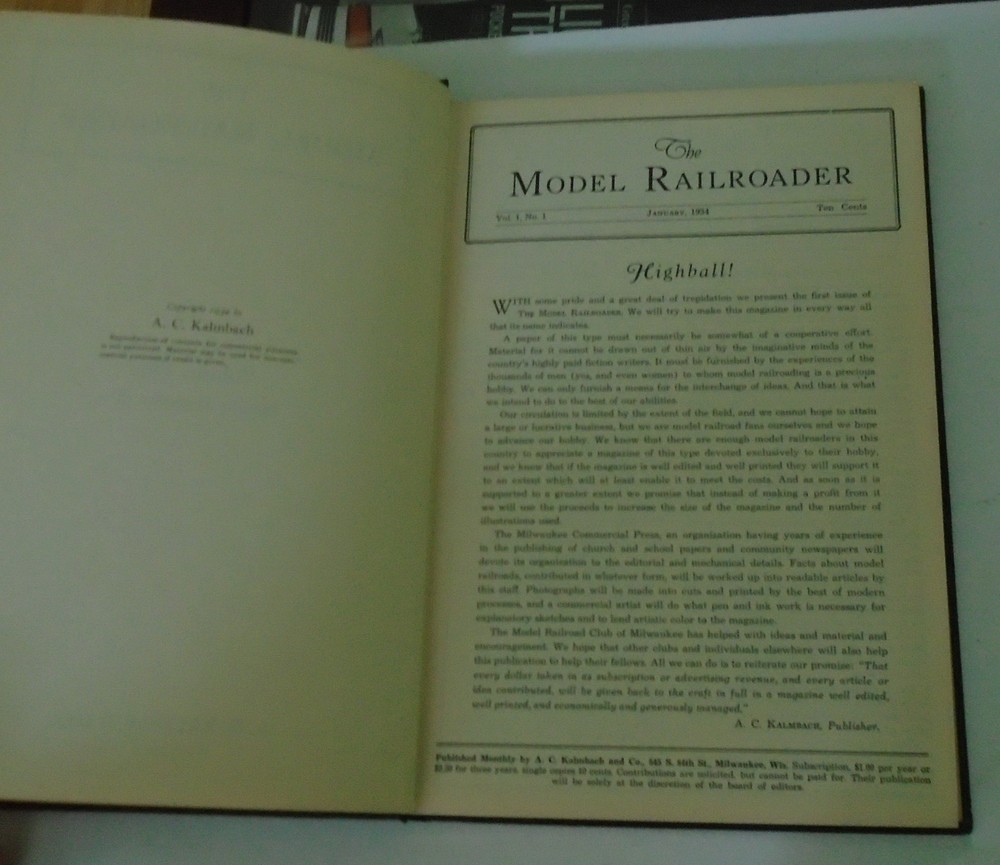 Model Railroader Magazine - Bound Volume #1 - 1934