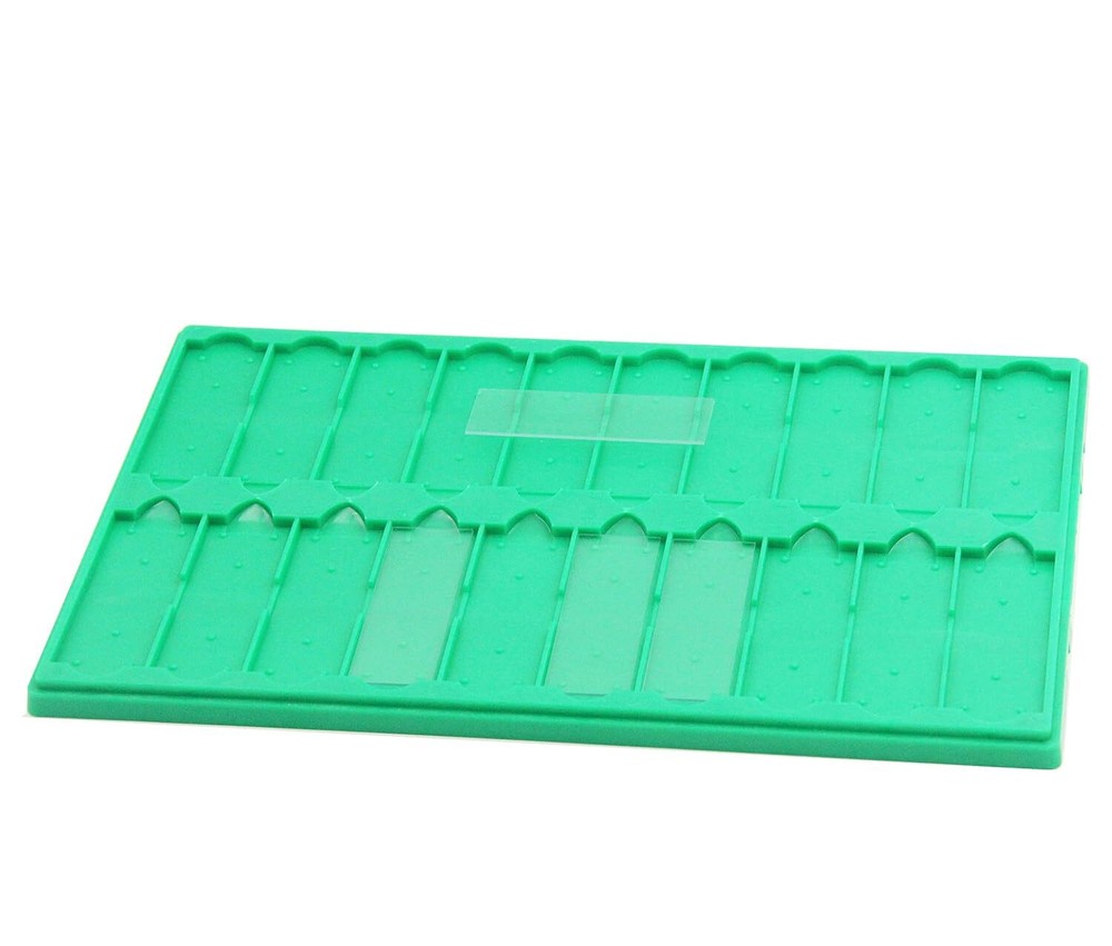 Plastic Microscope Slide Tray 20 Capacity Pack of 4