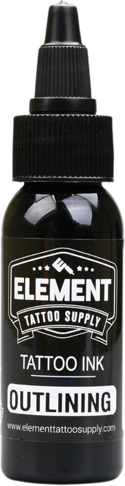 Nighthawk Black Tattoo Ink - Permanent Solid Black Color for Outlining, Shadi...