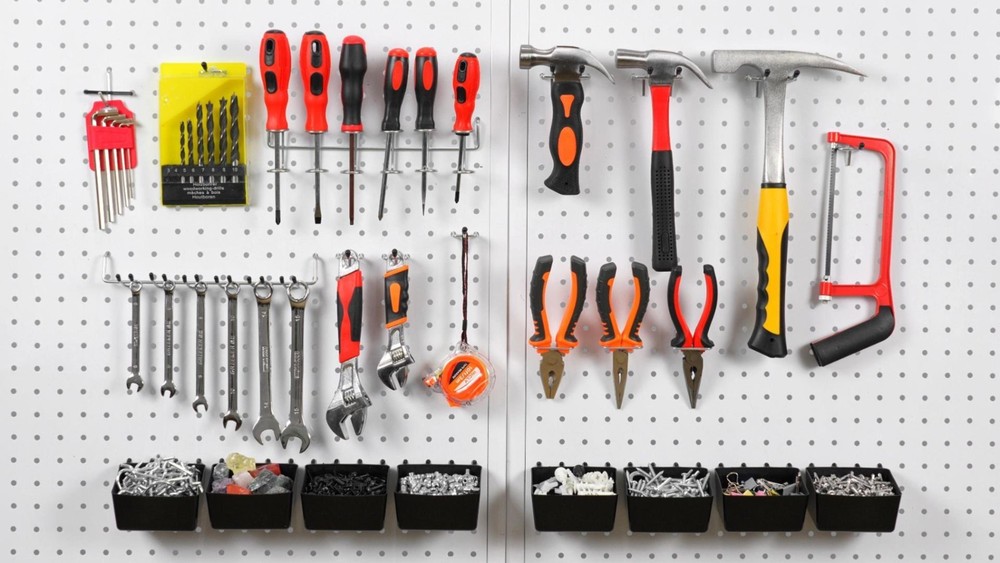320PCS Pegboard Organizer Kit - Hooks & 20 Bins for Tool Storage, Garage Wall Us