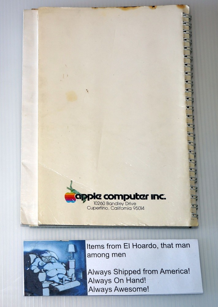 Apple II Reference Manual 1981 Inc Main Logic Board Schematic Fold Out Vintage!