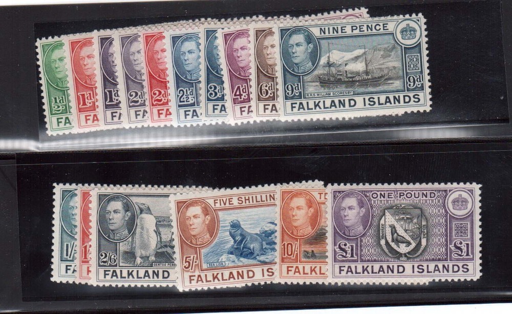 Falkland Islands #84 - #96 VF Mint Set