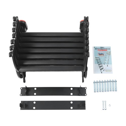 Wall Mounted Folding Ladder Telescoping Step Ladders Retractable Folding Stair