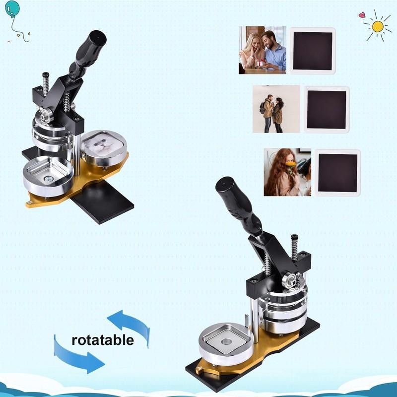 2"x 2" Square Magnet Machine & Badge Maker Kit 100pcs Materials Christmas Gift
