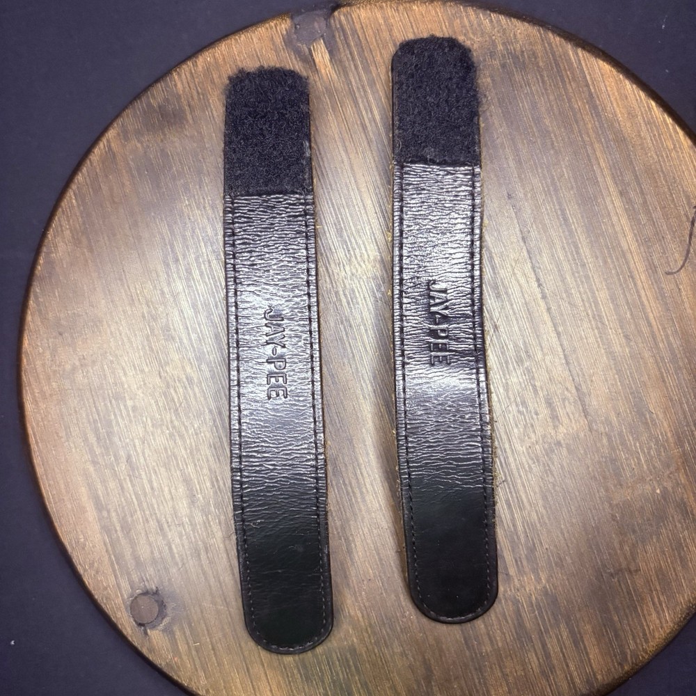 Jay-Pee Leather Belt Keeper - 2 Pack Hook & Loop Closure High Gloss 1"x 7.5"