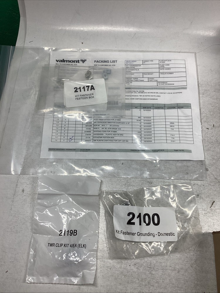 Valmont Pole Hardware Fastener Kit