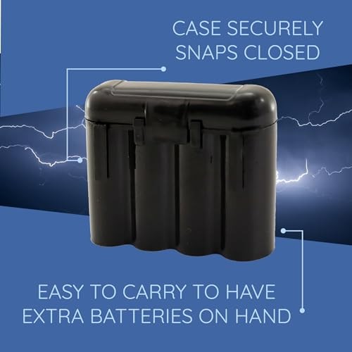 2 Black Plastic AA AAA Battery Holder Box Storage Cases
