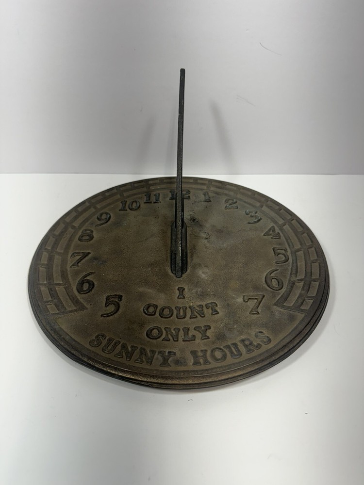 Vintage American Cast Iron Sundial