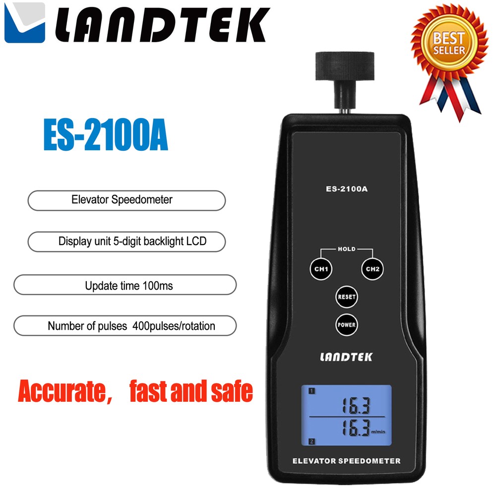 LANDTEK ES-2100A Speedometer Two Measurement Value (CH1/CH2)