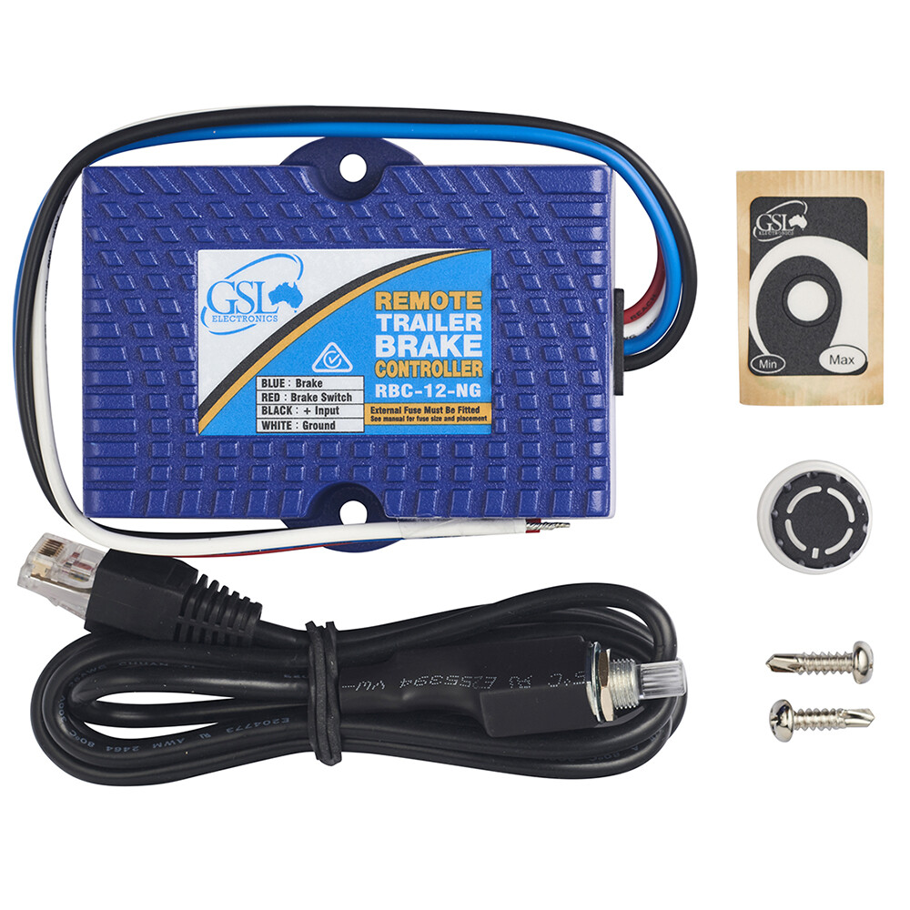 GSL Electronics Electric Brake Controller Kit - 12V Remote Head for Trailer