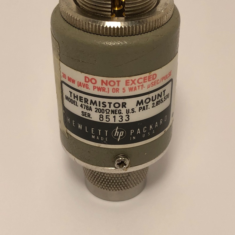 HP 478A Thermistor Mount 200 Ohms Coaxial RF Microwave