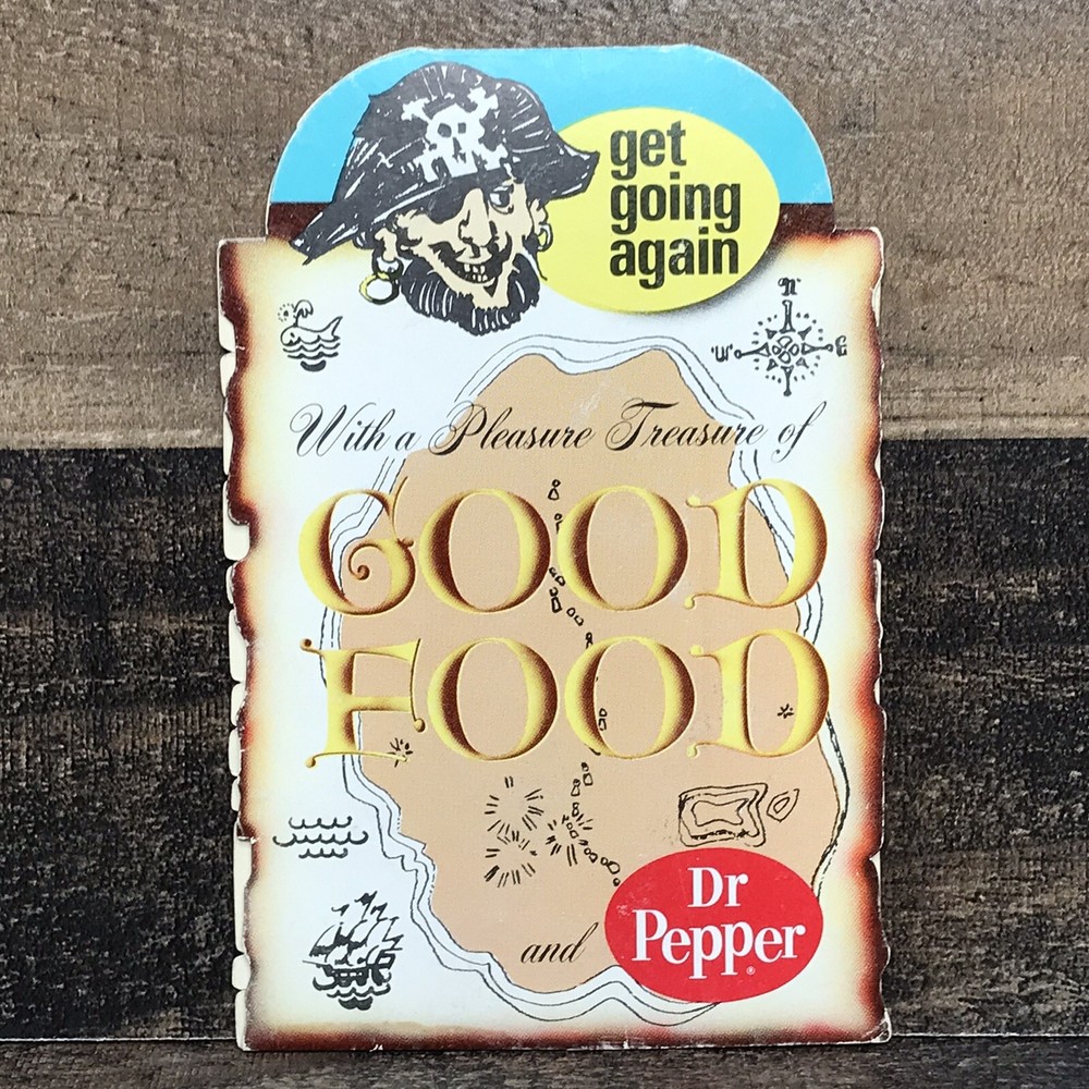 Vintage DR PEPPER Folding Paper Restaurant Table Diner Advertisement Tower