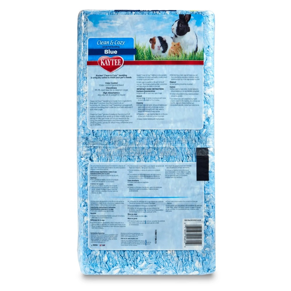 Kaytee Clean & Cozy Blue Bedding 24.6 Liters