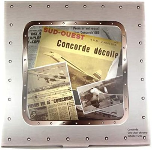 Aerospace Concorde 1969 Scale 1/200 30 cms Silver - Airplane Silver Classics ...