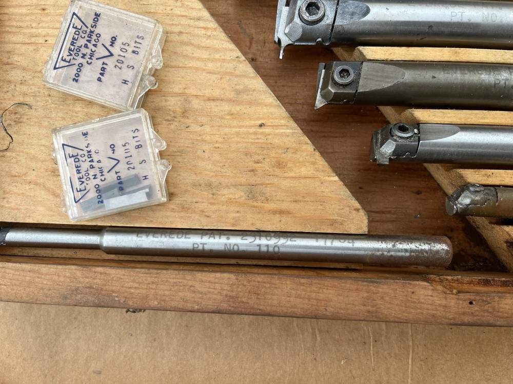 Vintage Everede Boring Bar Set In Box