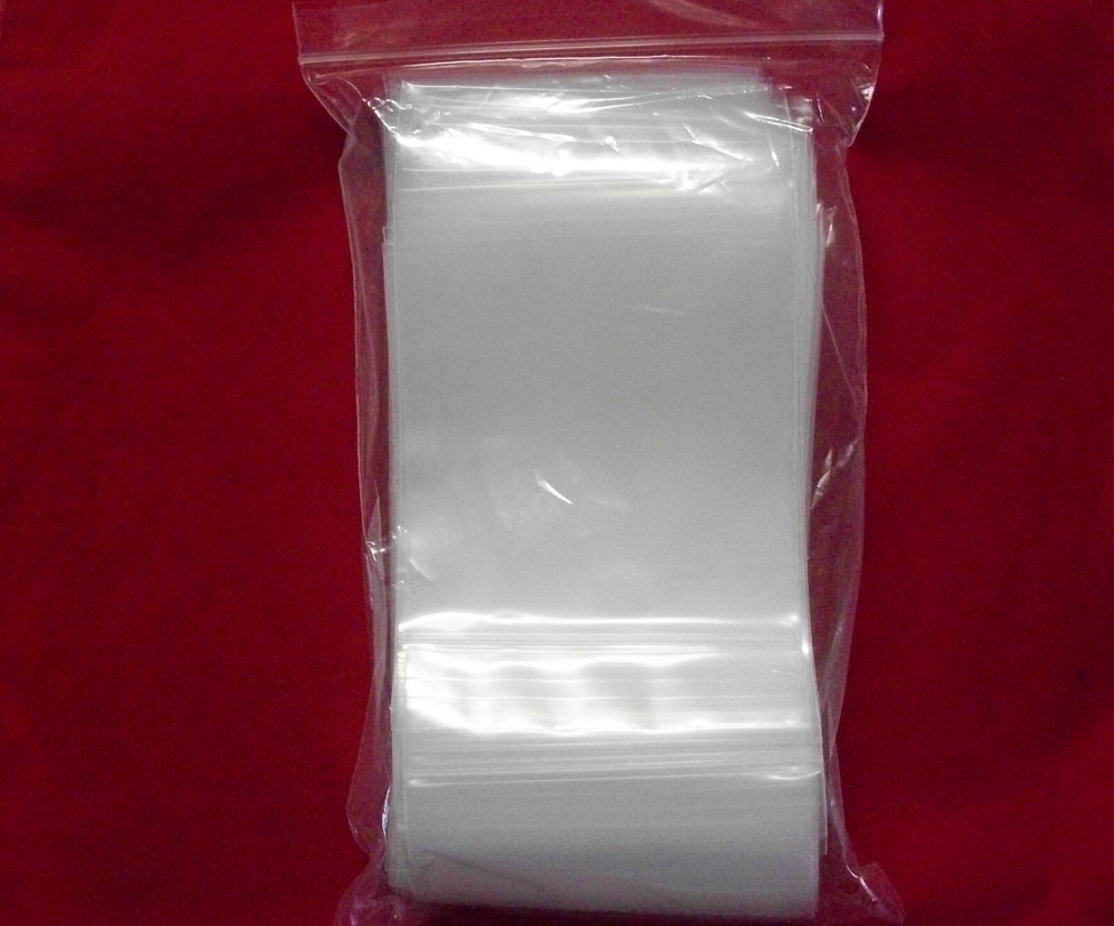 100 new 4" x 6" zip lock bags REGULAR POLY for soft plastic baits  *THICK 4 MIL*