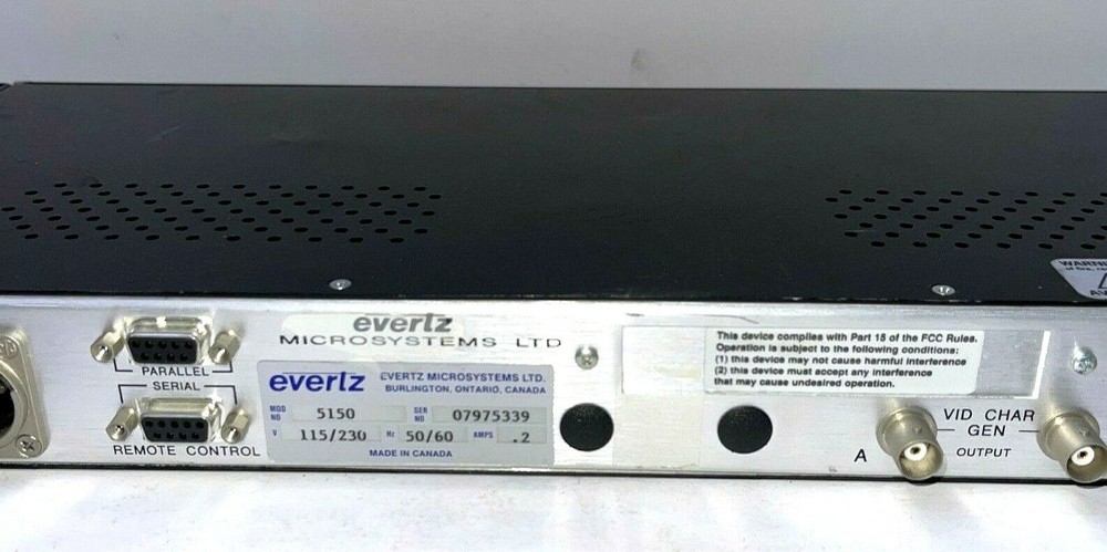 Evertz 5150 After Burner Time Code Device Fast Free Shipping