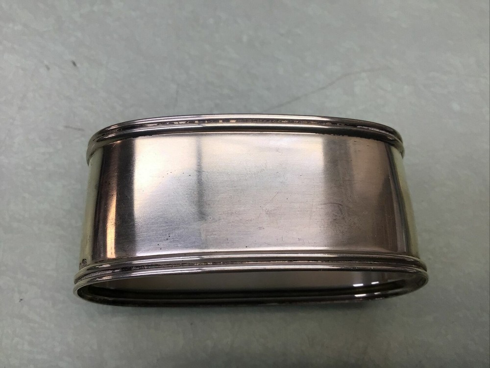 Vintage Modern German 830 Silver Napkin Ring(s) "W" initial engraving