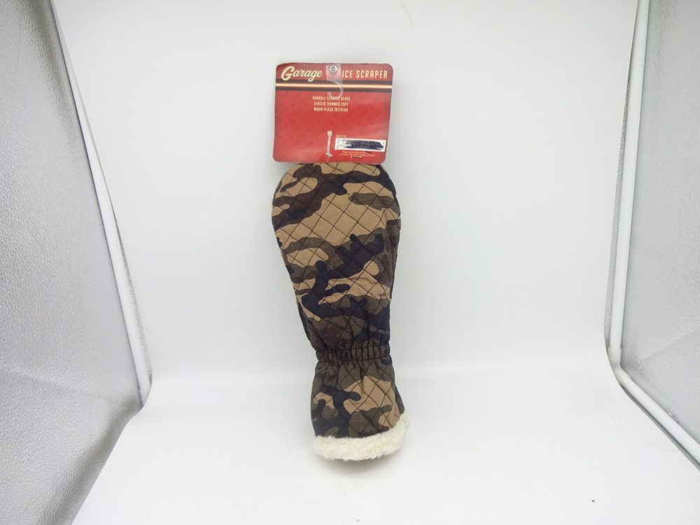 SaddleBred Garage Camouflage Mitt Ice Scraper Durable Elastic Trimmed Cuff (RT)
