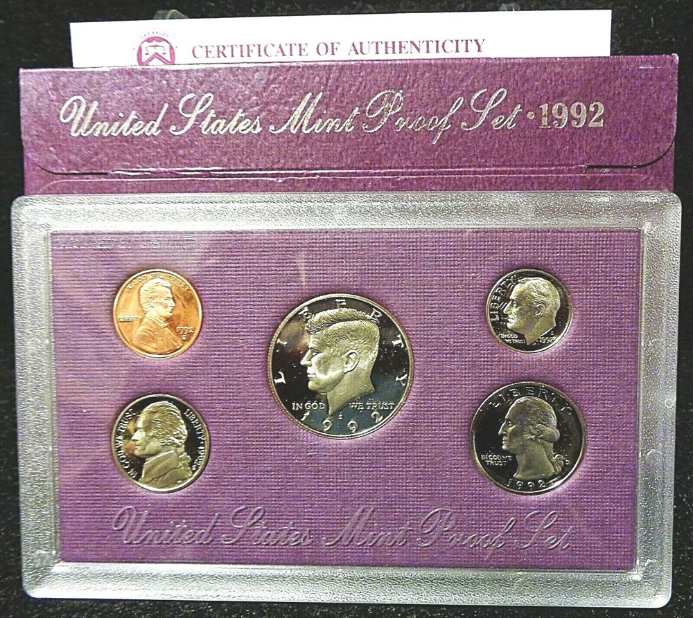 1992-S U.S. Mint Proof Set With Box And COA