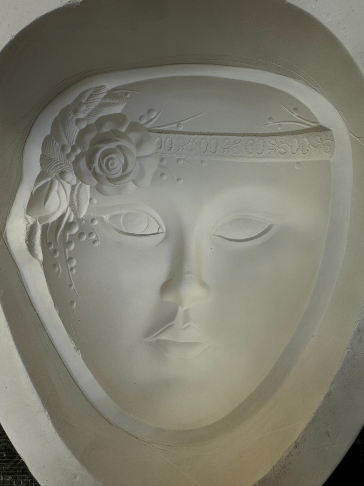 VINTAGE OCEAN STATE CERAMIC MOLD #OS-652 FLAPPER ROSE MASK