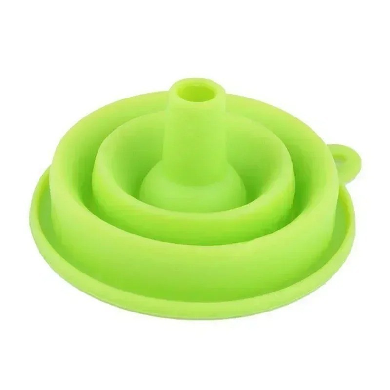 Mini Silicone Gel Foldable Collapsible Style Funnel Hopper Kitchen Tool