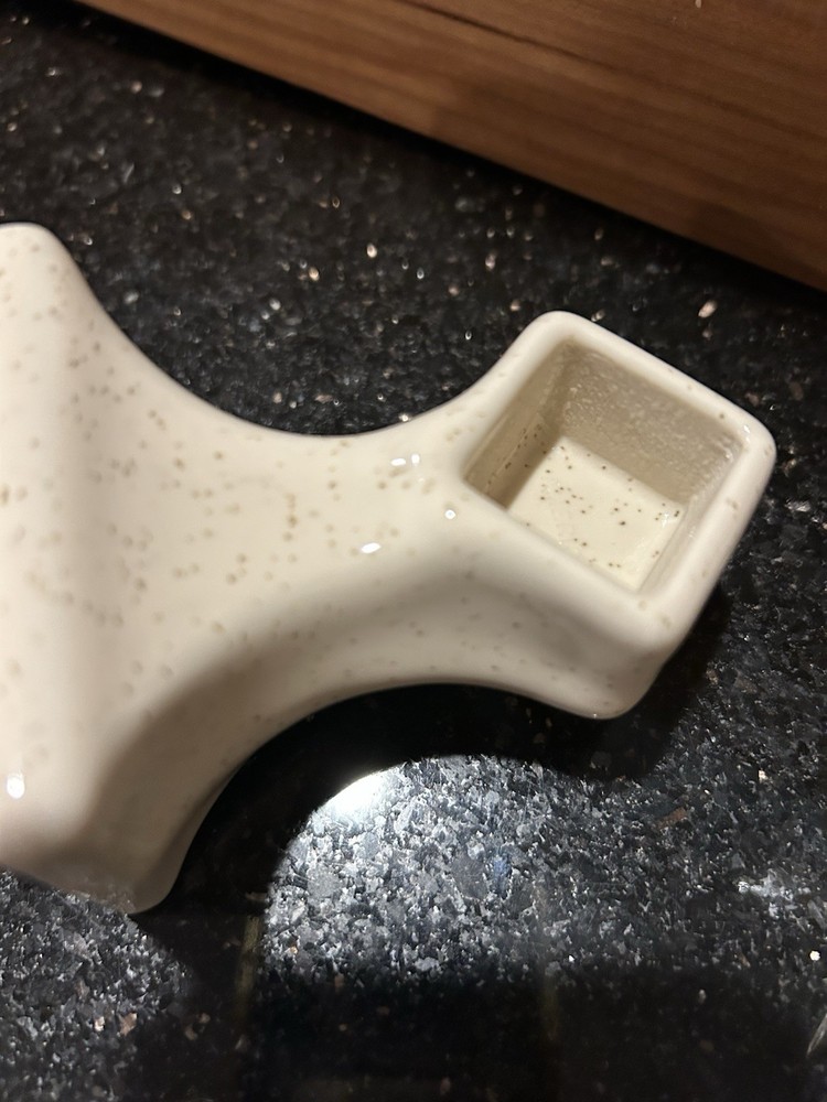 Vtg Ceramic Posts Bar Holders: American Olean Beige Speckled, Model 17 Glossy