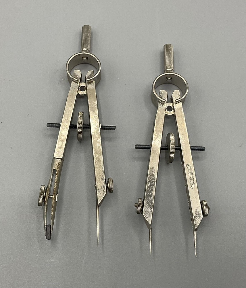 Vintage Tacro Drafting Engineering Compass Set 2130 West Germany ALMOST COMPLETE