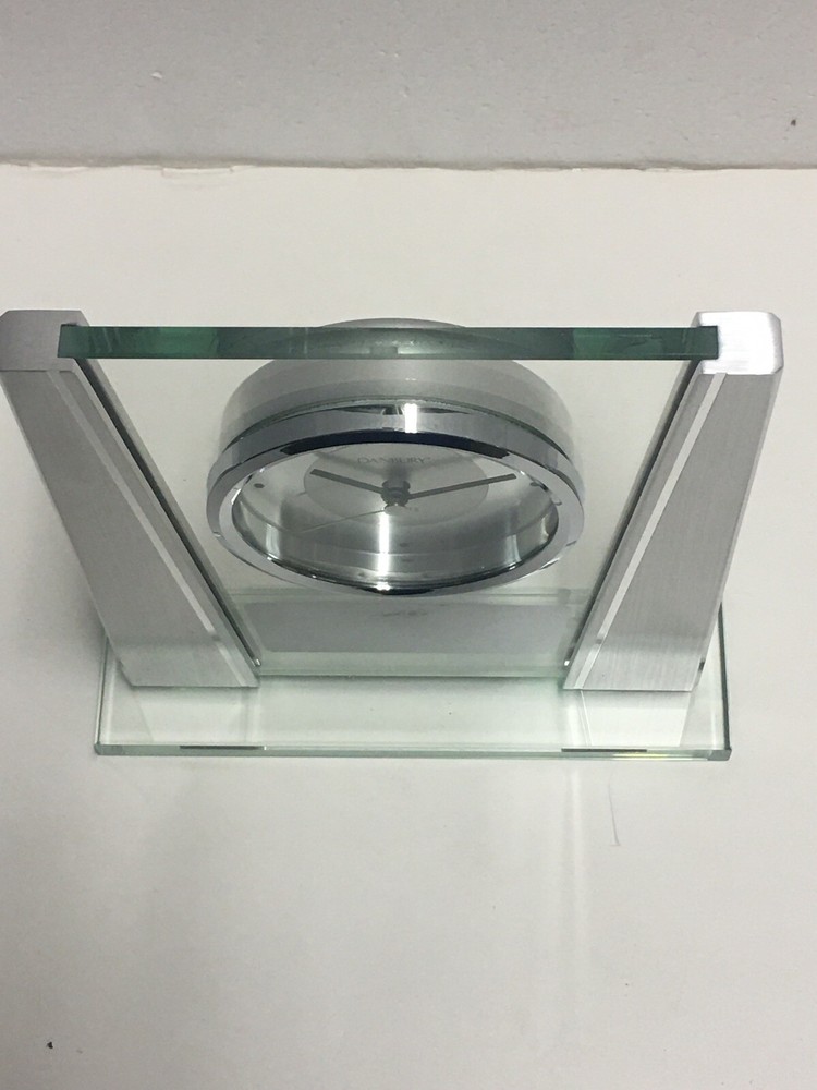 Danbury Clock Co. “Things Remembered”Quartz Glass Mantle Clock