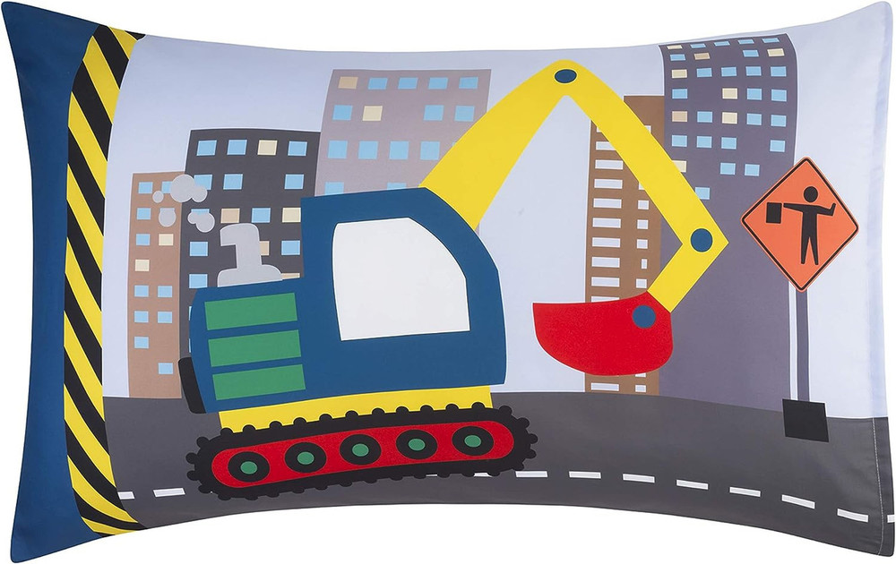 Everyday Kids Under Construction 3PC Twin Size Bed Sheet Set