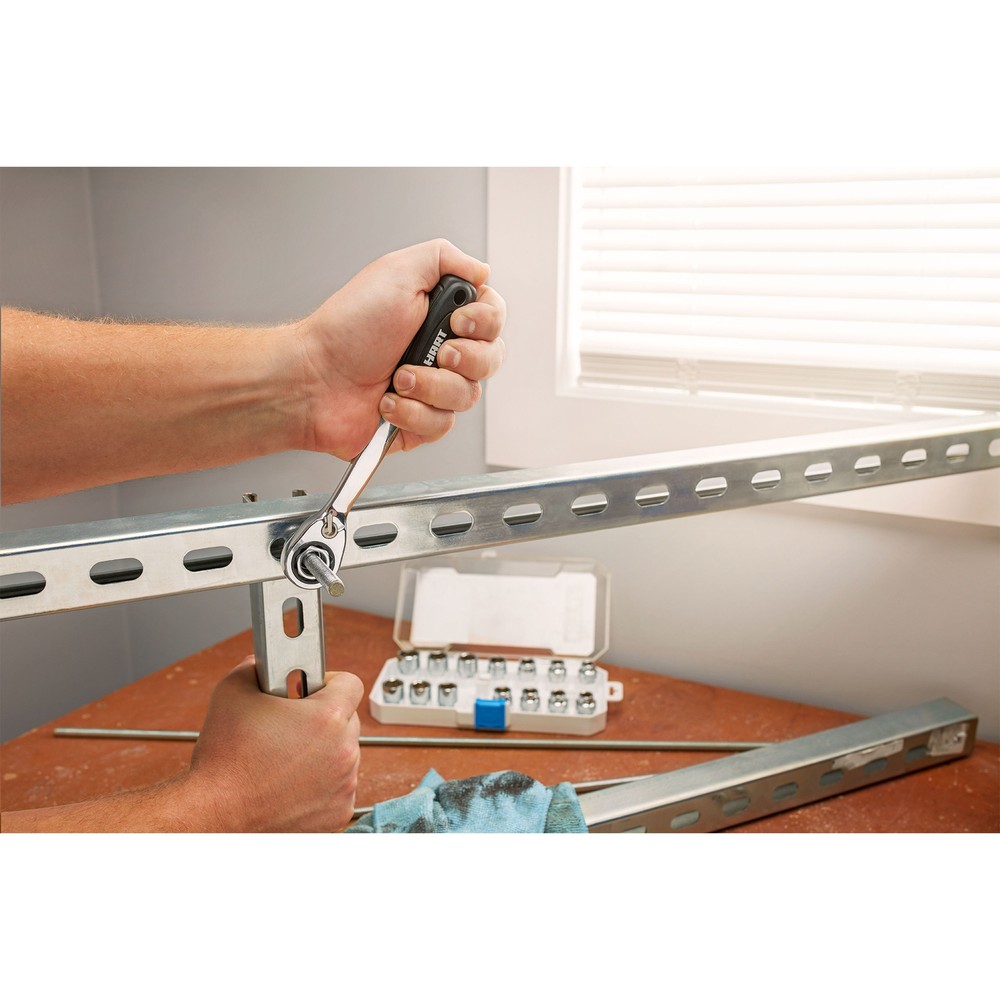 HART 16-Piece 3/8-inch Drive Pass-Thru Socket Set, Chrome