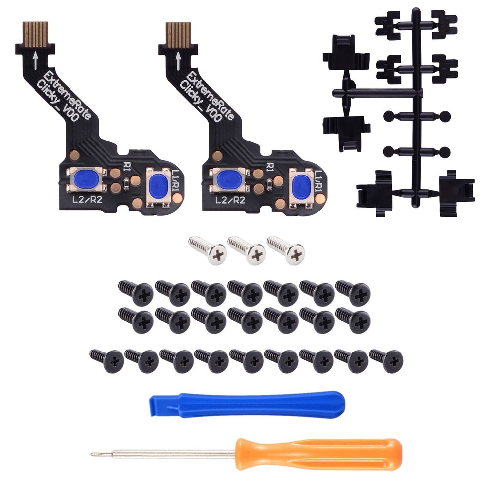 eXtremeRate Clicky Hair Trigger Kit Shoulder Buttons Bumper for PS5 Controller