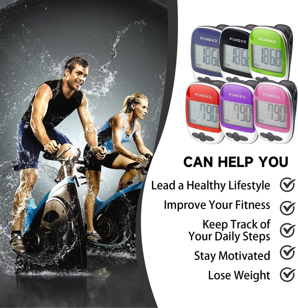 Portable Multi-Function Pedometer: Track Steps, Distance & Calories With Ease