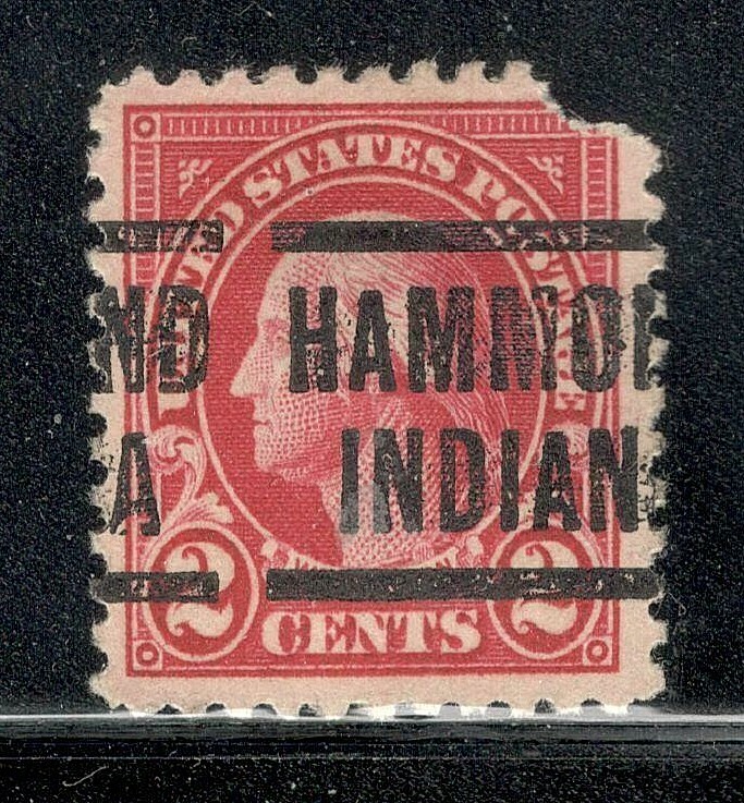 Sc # 554 ~ 2 cent Washington Issue, Precancel, HAMMOND INDIANA