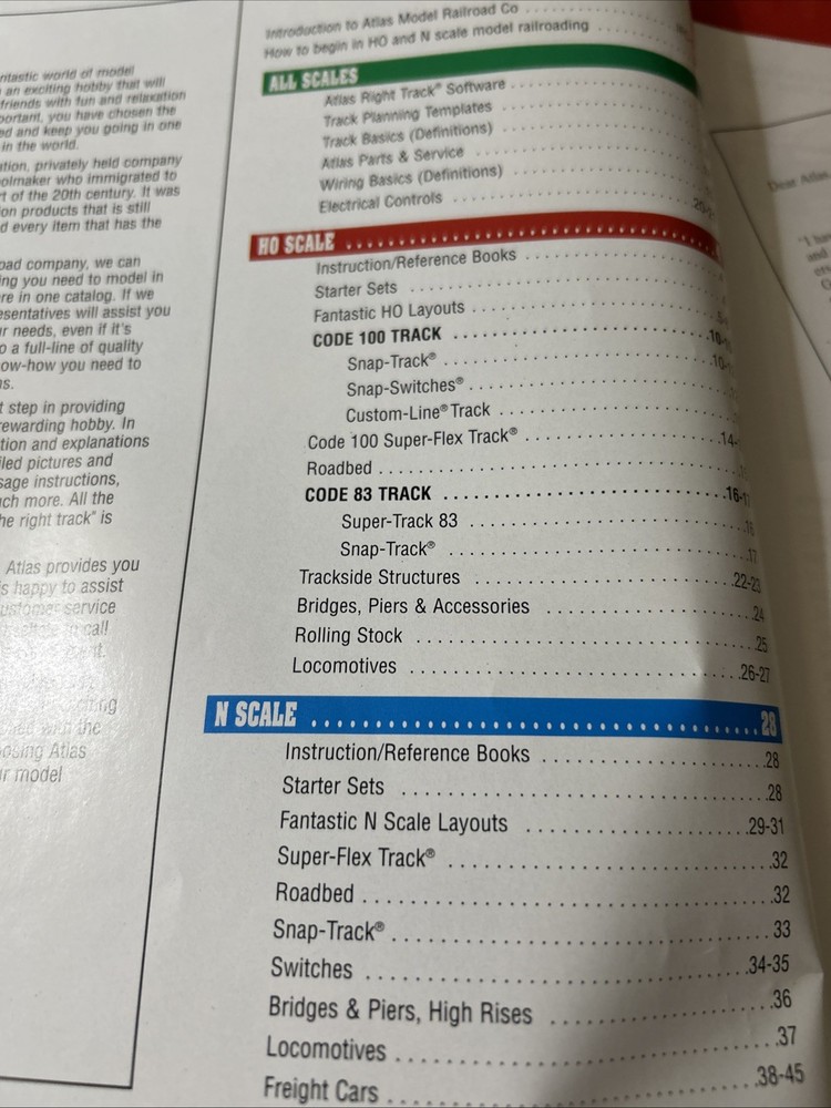 1994 ATLAS MODEL TRAIN FALL / WINTER CATALOG