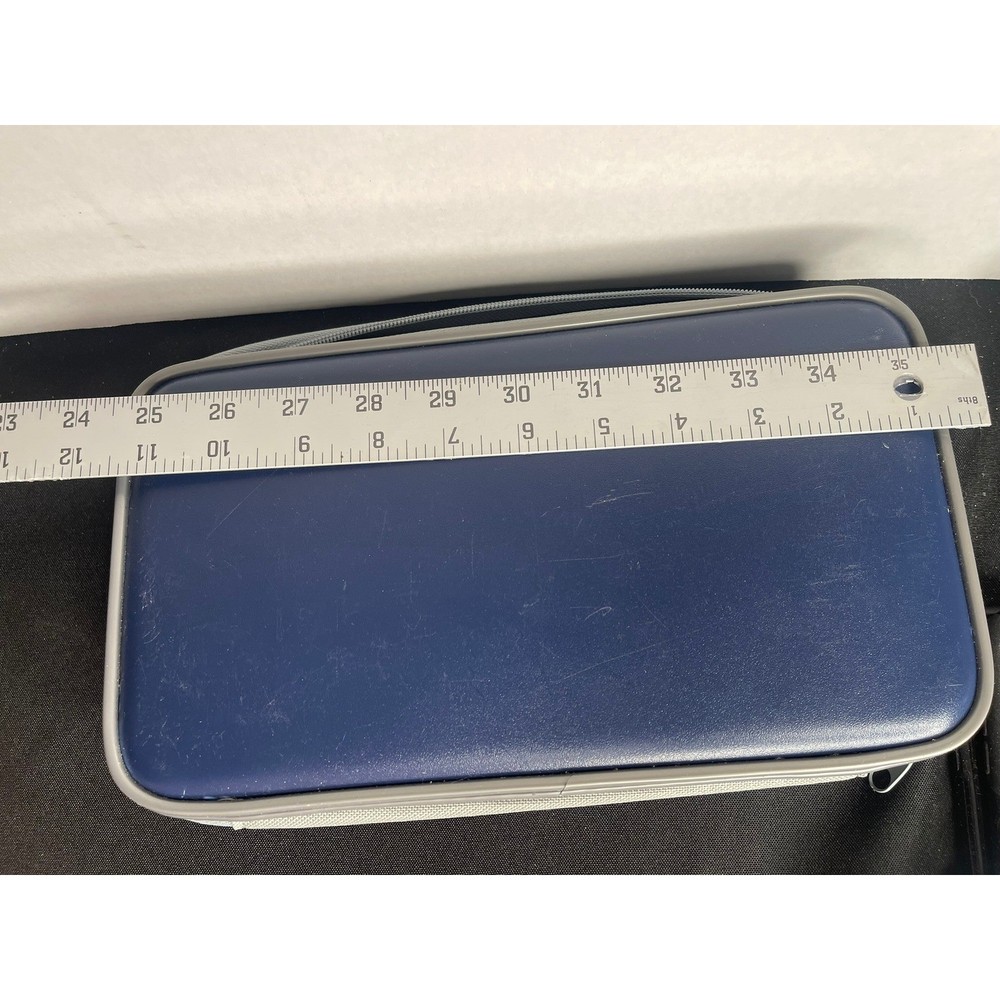 Blue Hard Shell CD DVD Storage Binder Zippered Media Wallet Case Holds 80 Discs